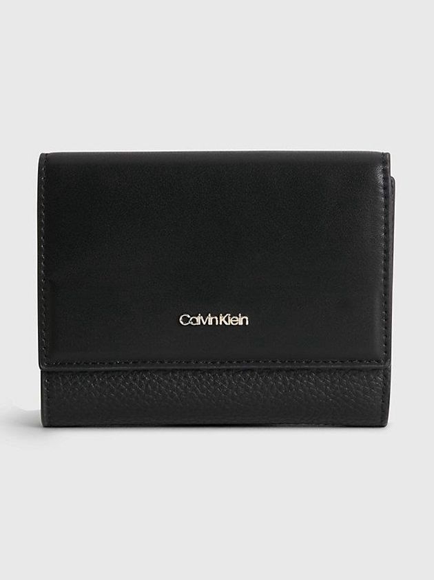 Calvin Klein USA Recycled Trifold Womens Wallet Black 9162538-FN